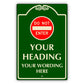 Custom Sign Your Heading Your Wording Sign Aluminum Metal Sign