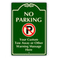 Custom Sign No Parking Your Custom Sign Aluminum Metal Sign