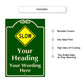 Custom Sign Slow Your Heading Sign Aluminum Metal Sign