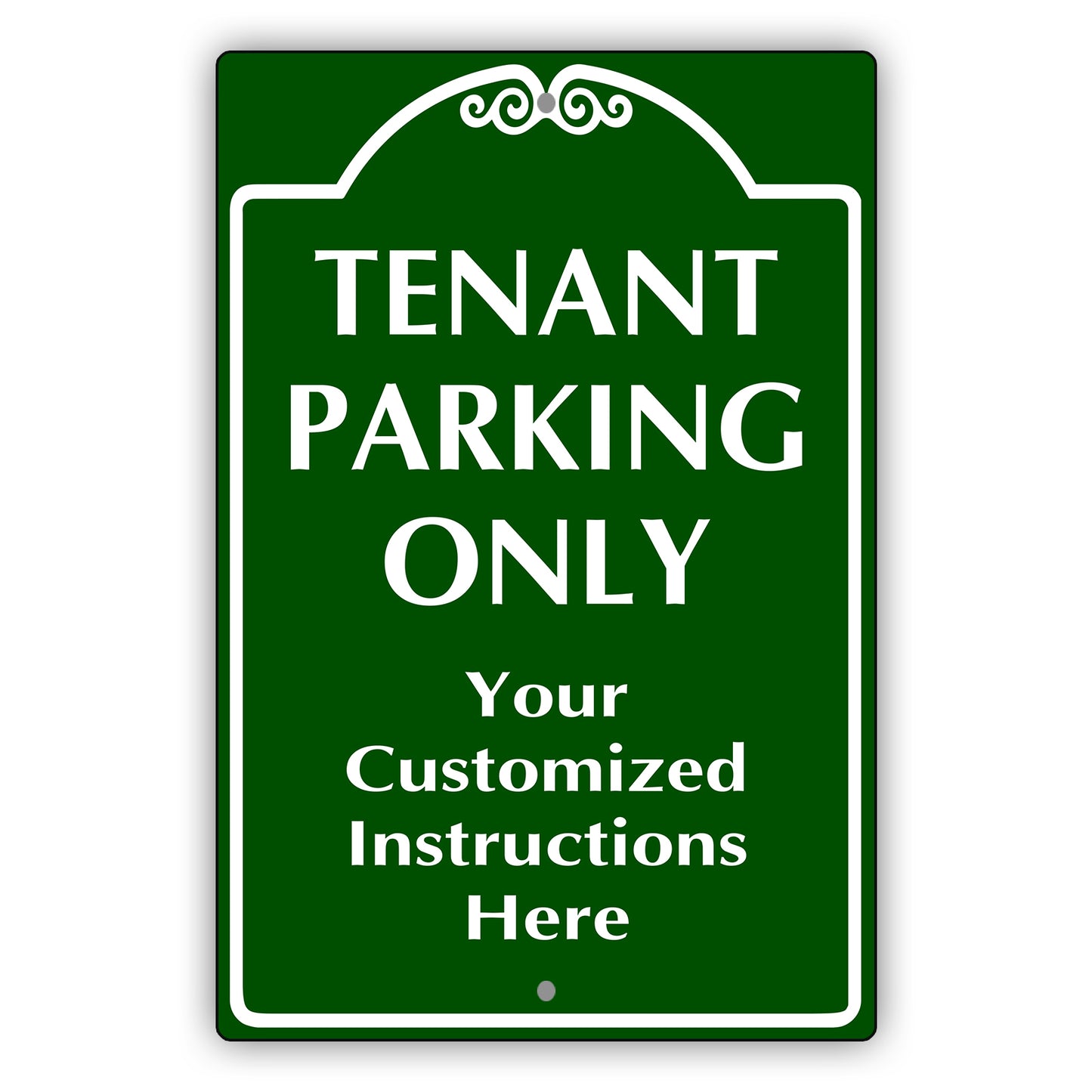 Custom Sign Tenant Parking Only Aluminum Metal Sign