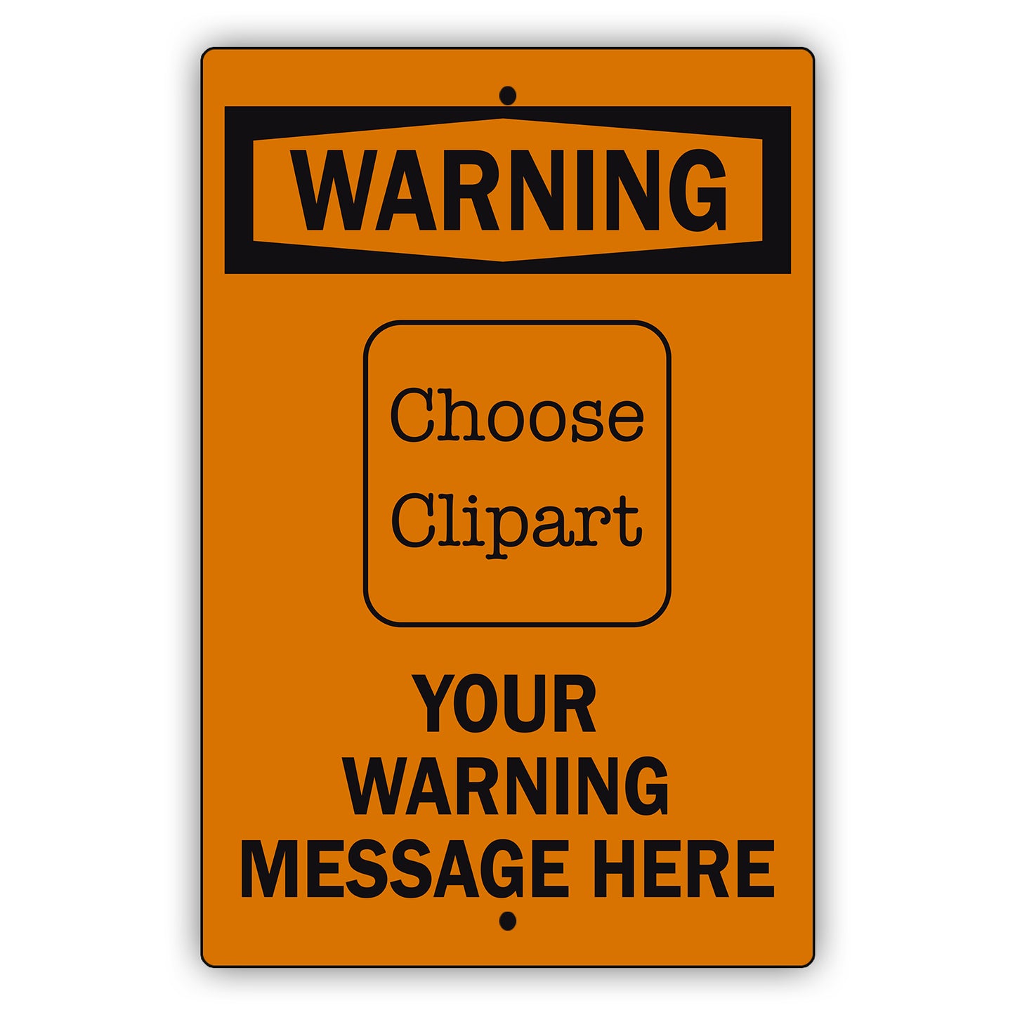 Custom Sign Your Wording Sign Clipart Aluminum Metal Sign
