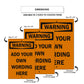 Custom Sign Warning Your Wording Sign Aluminum Metal Sign