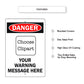 Custom Sign Danger Your Wording Sign Clipart Aluminum Metal Sign