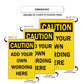 Custom Sign Caution Your Wording Sign Aluminum Metal Sign