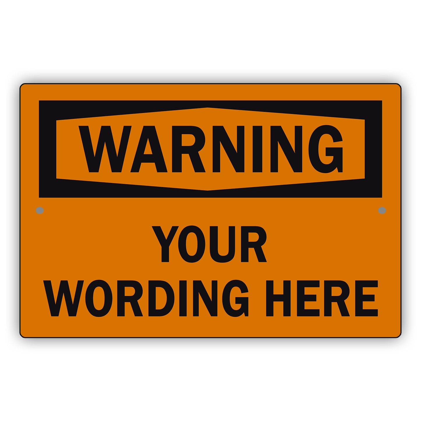 Custom Sign Warning Your Wording Sign Aluminum Metal Sign