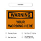 Custom Sign Warning Your Wording Sign Aluminum Metal Sign