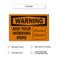 Custom Sign Warning Your Wording Sign Clipart Aluminum Metal Sign