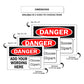Custom Sign Danger Your Wording Sign Clipart Aluminum Metal Sign