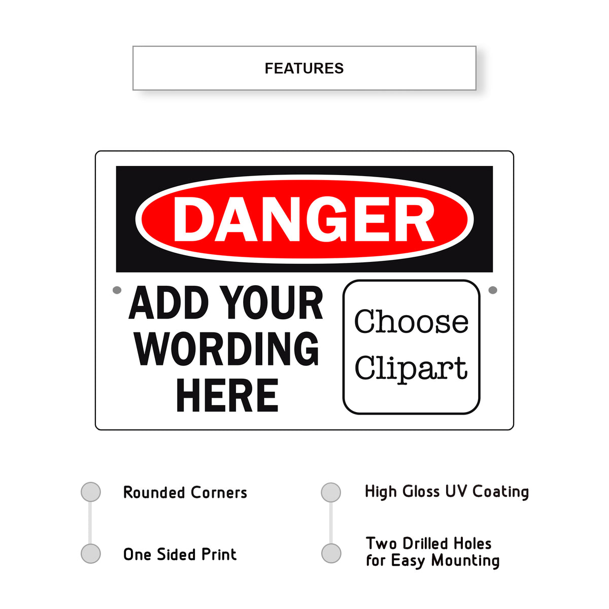 Damaging Sign Custom Sign Danger Your Wording Sign Clipart Aluminum Metal Sign – Sign ...
