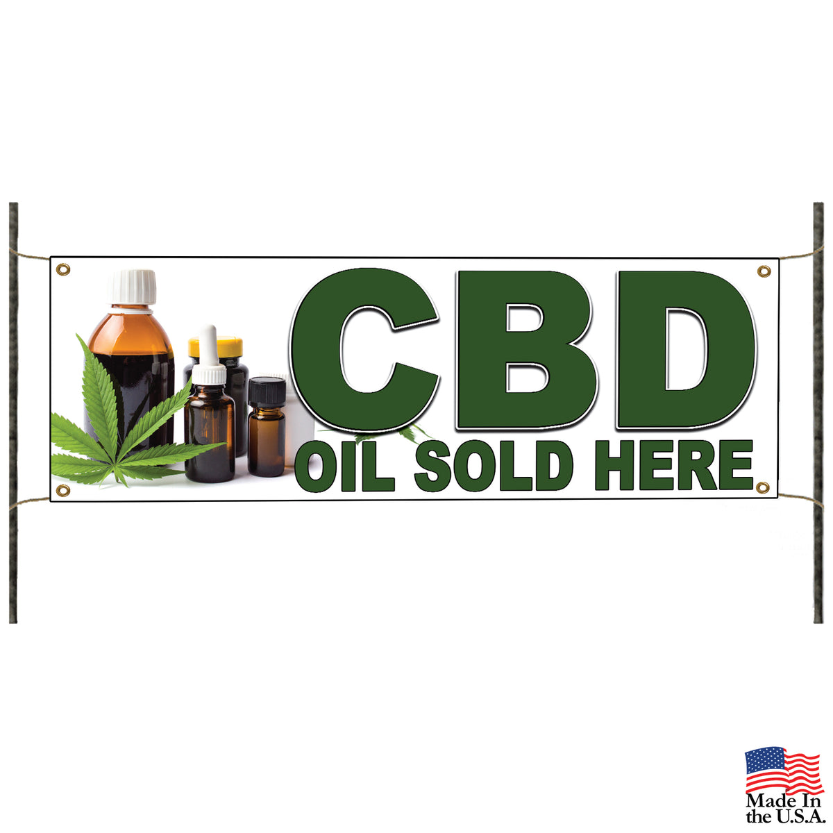CBD Oil Sold Here Vinyl Banner Sign – Sign Fever