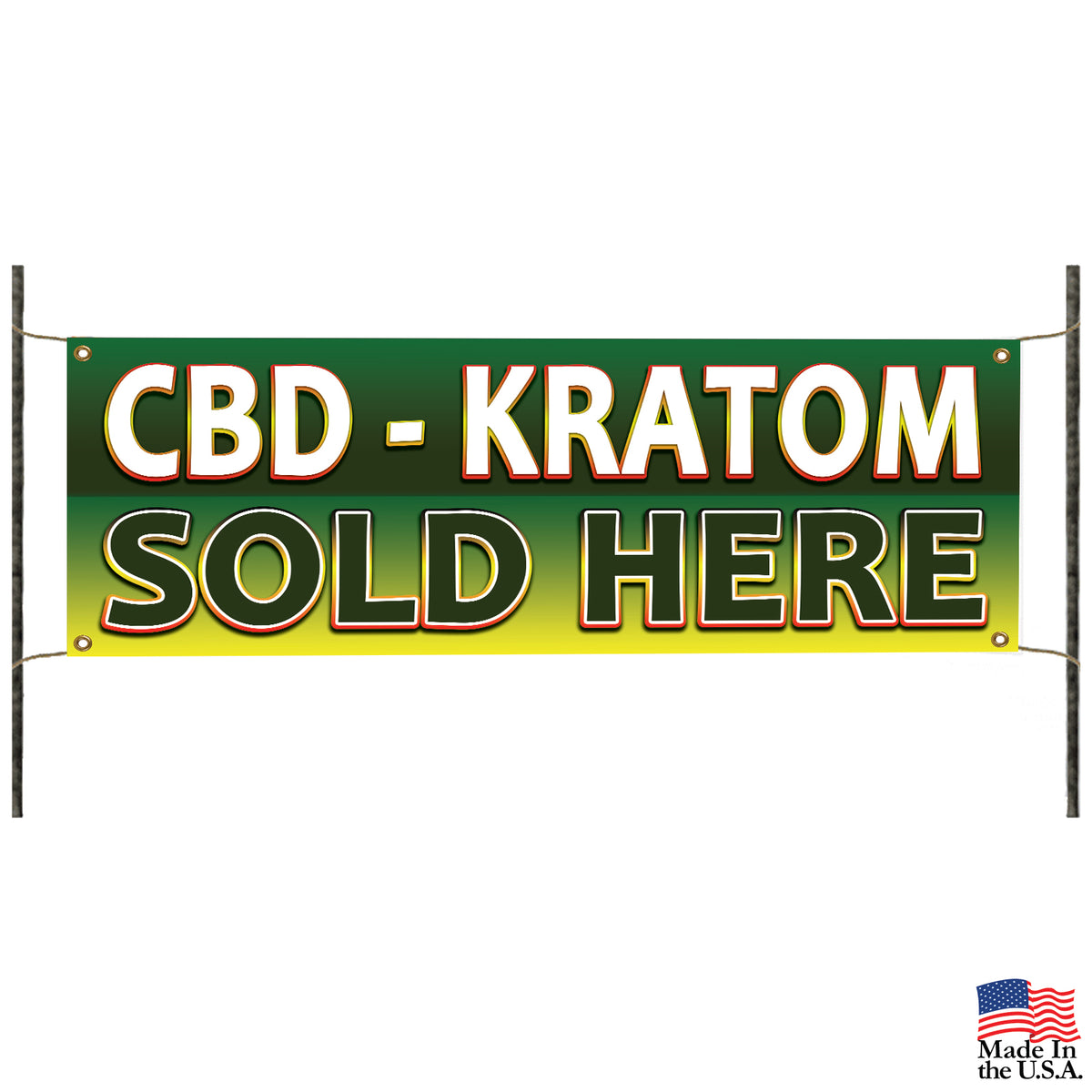 CBD Kratom Sold Here Vinyl Banner Sign – Sign Fever