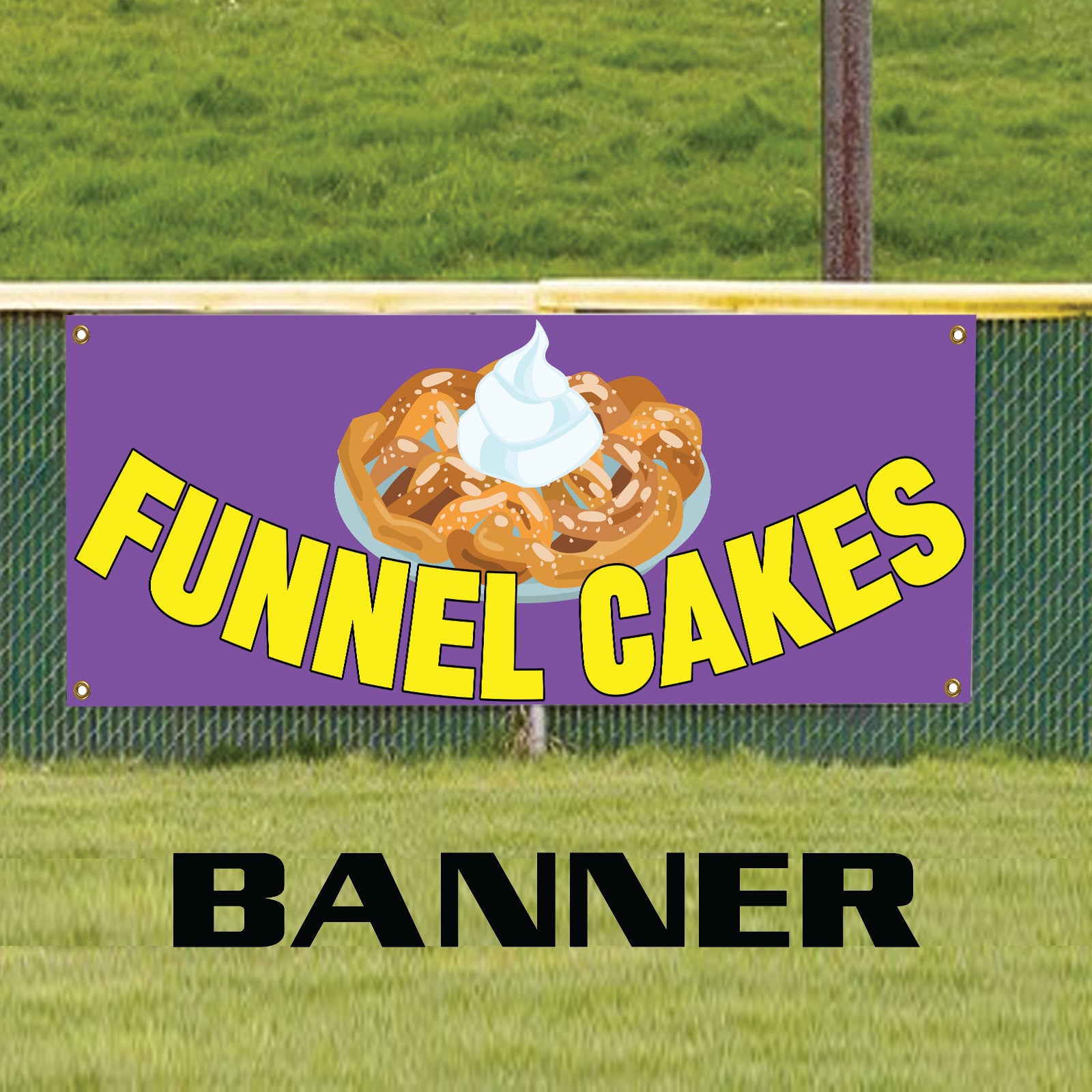 Funnel Cakes Vinyl Printed Banner Sign