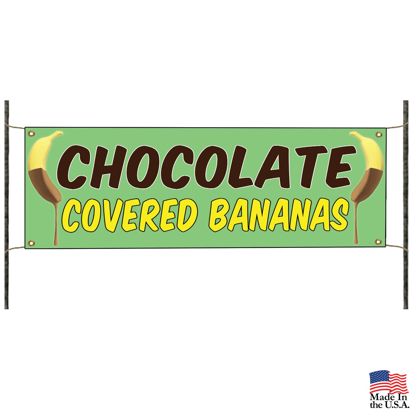 Chocolate covered bananas vinyl printed banner sign