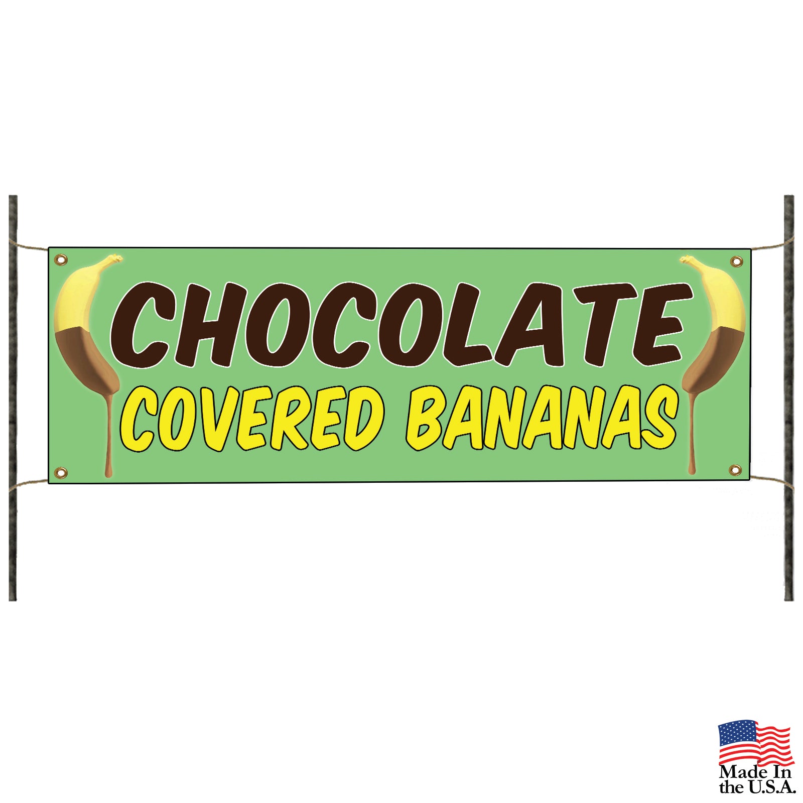 Chocolate covered bananas vinyl printed banner sign