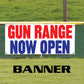 Gun range now open coroplast yard sign