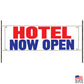 Hotel now open vinyl printed banner sign