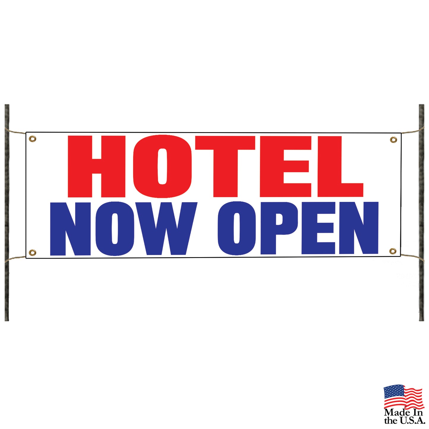 Hotel now open vinyl printed banner sign