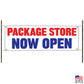 Package store now open vinyl printed banner sign