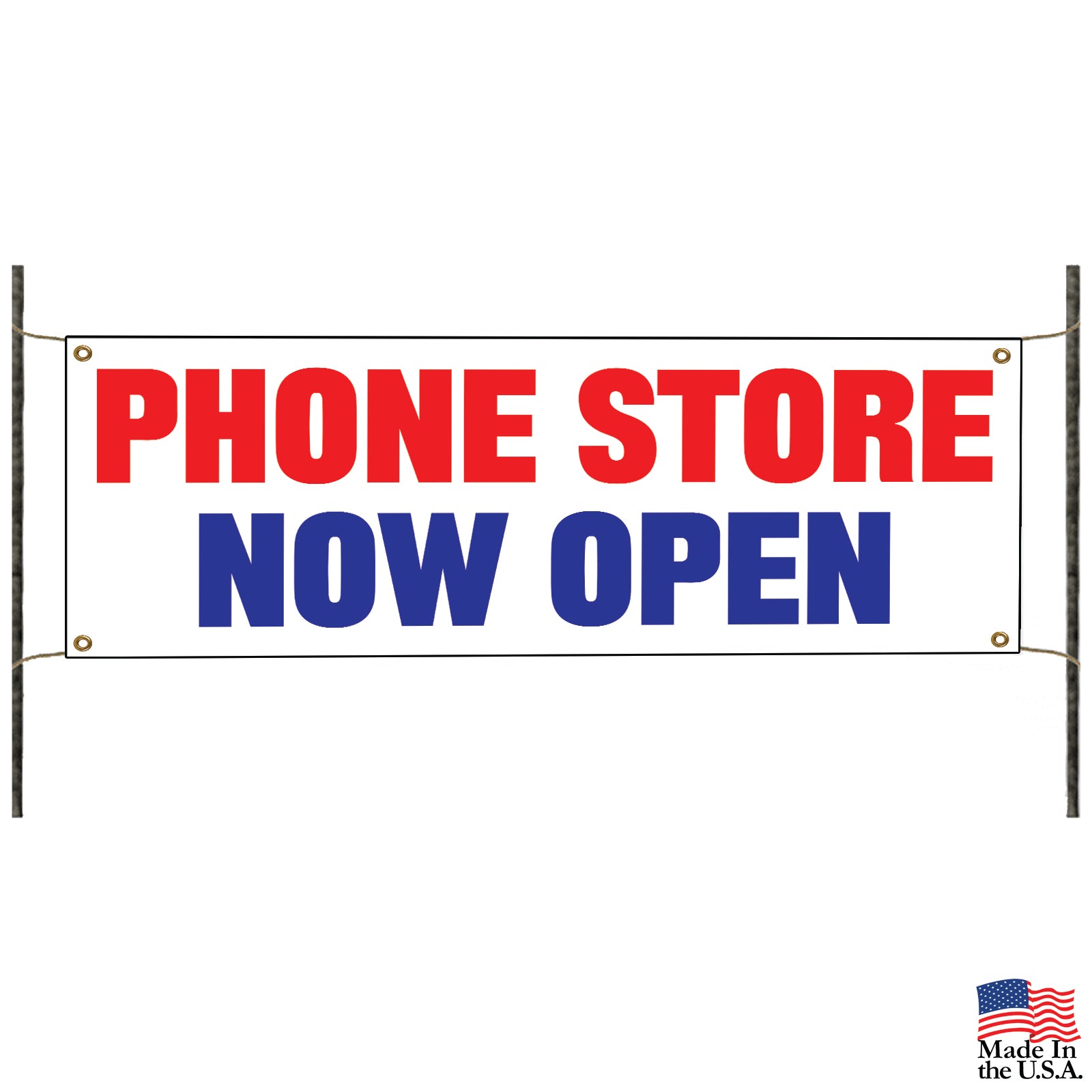 Phone store now open vinyl printed banner sign