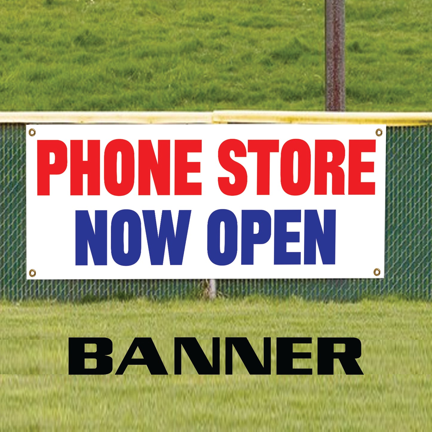 Phone store now open vinyl printed banner sign