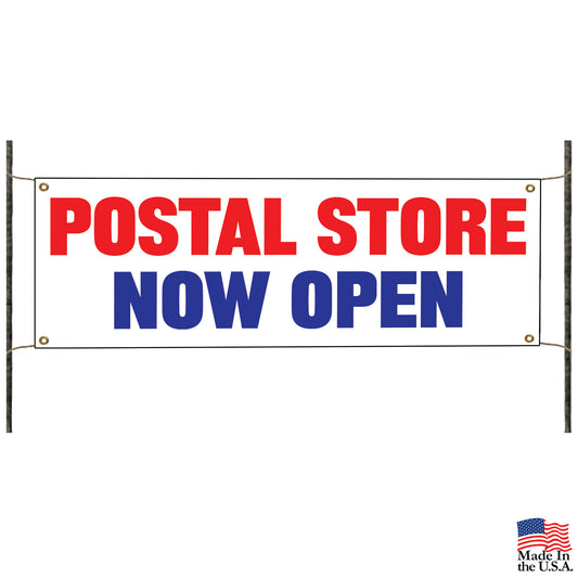 Post store now open vinyl printed banner sign