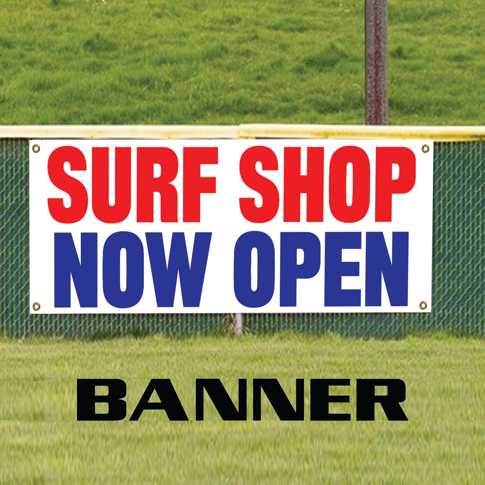 Surf Shop Now Open Vinyl Printed Banner Sign – Sign Fever