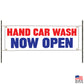 Hand car wash now open vinyl printed banner sign