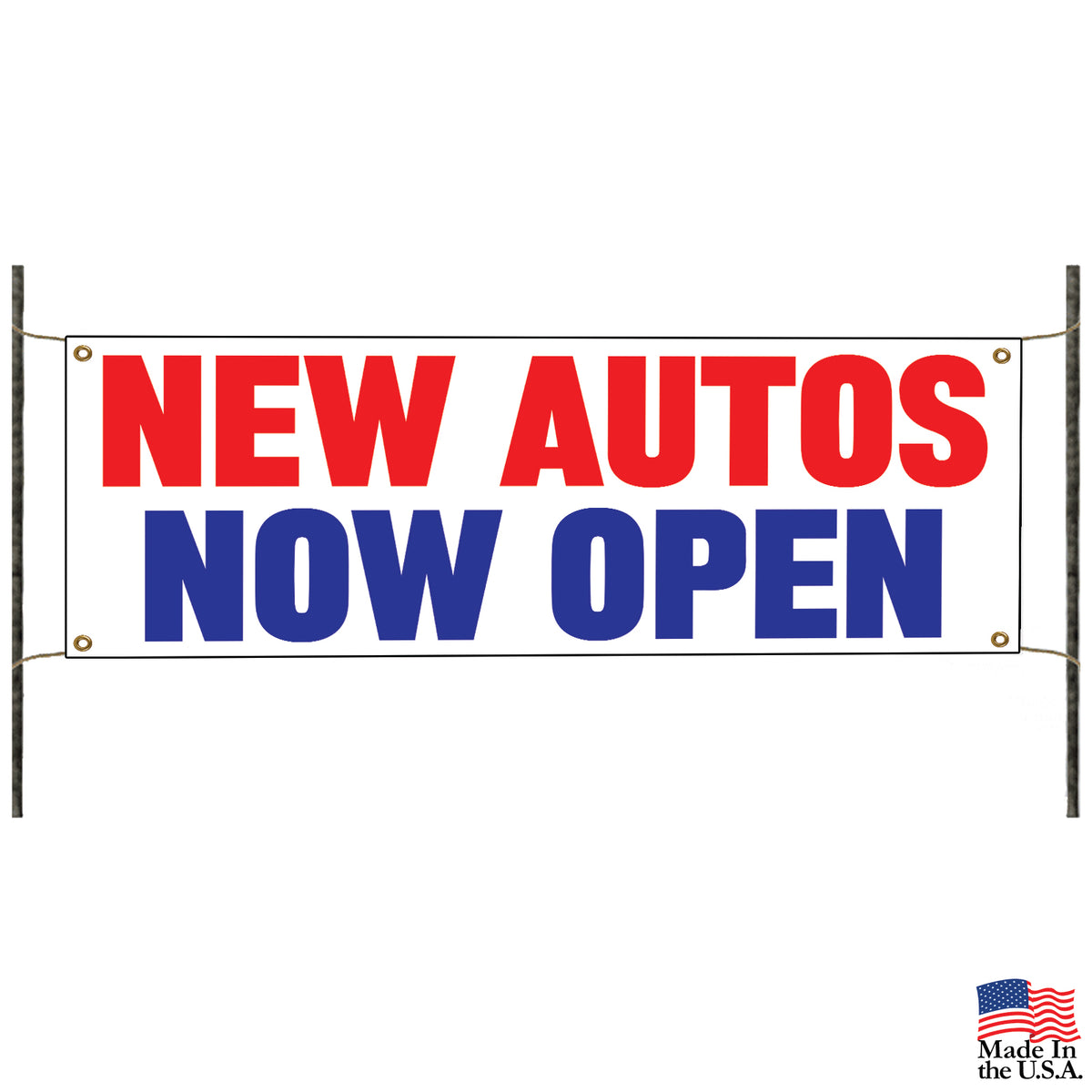 New Autos Now Open Vinyl Printed Banner Sign – Sign Fever