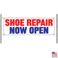 Shoe repair now open vinyl printed banner sign