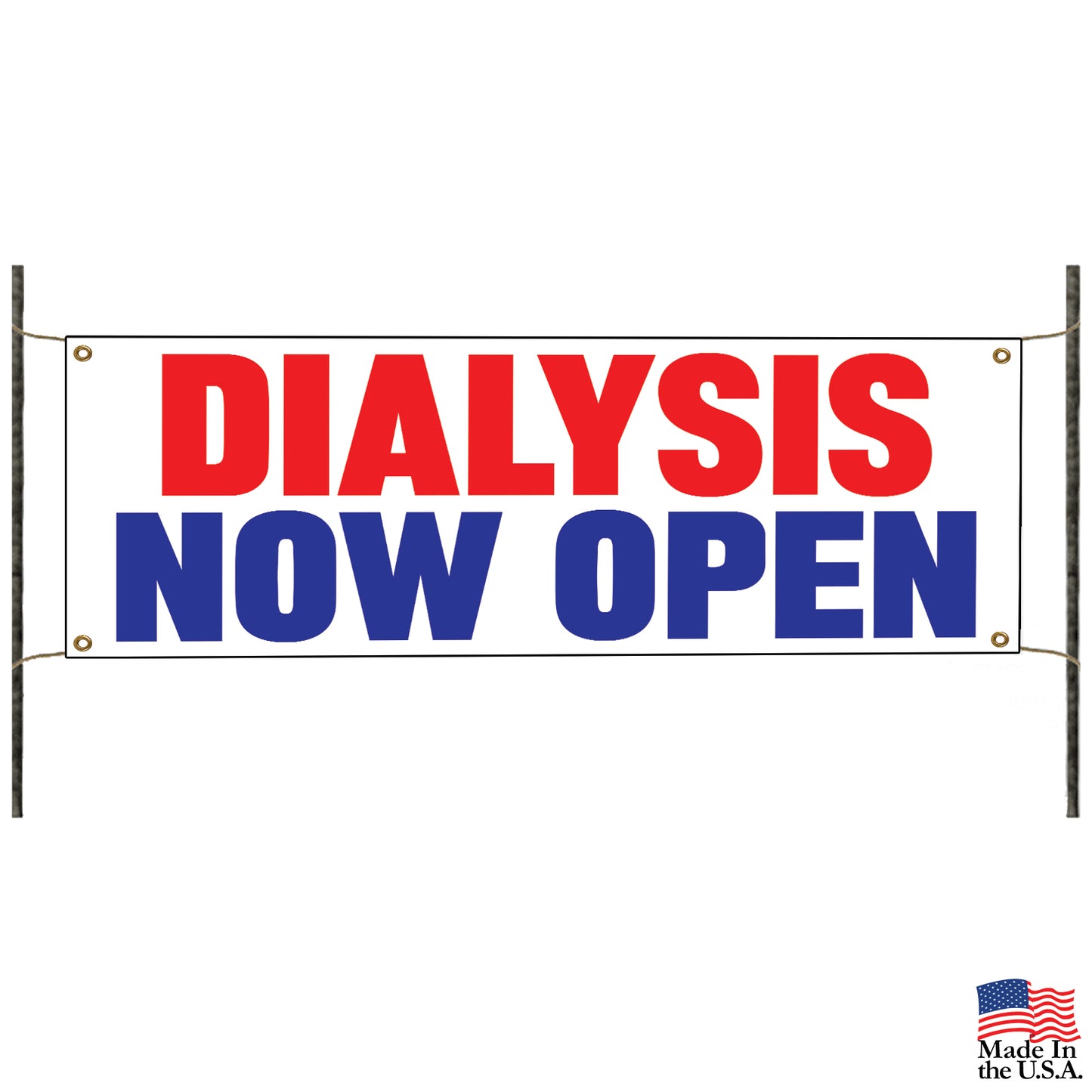 Dialysis now open vinyl printed banner sign