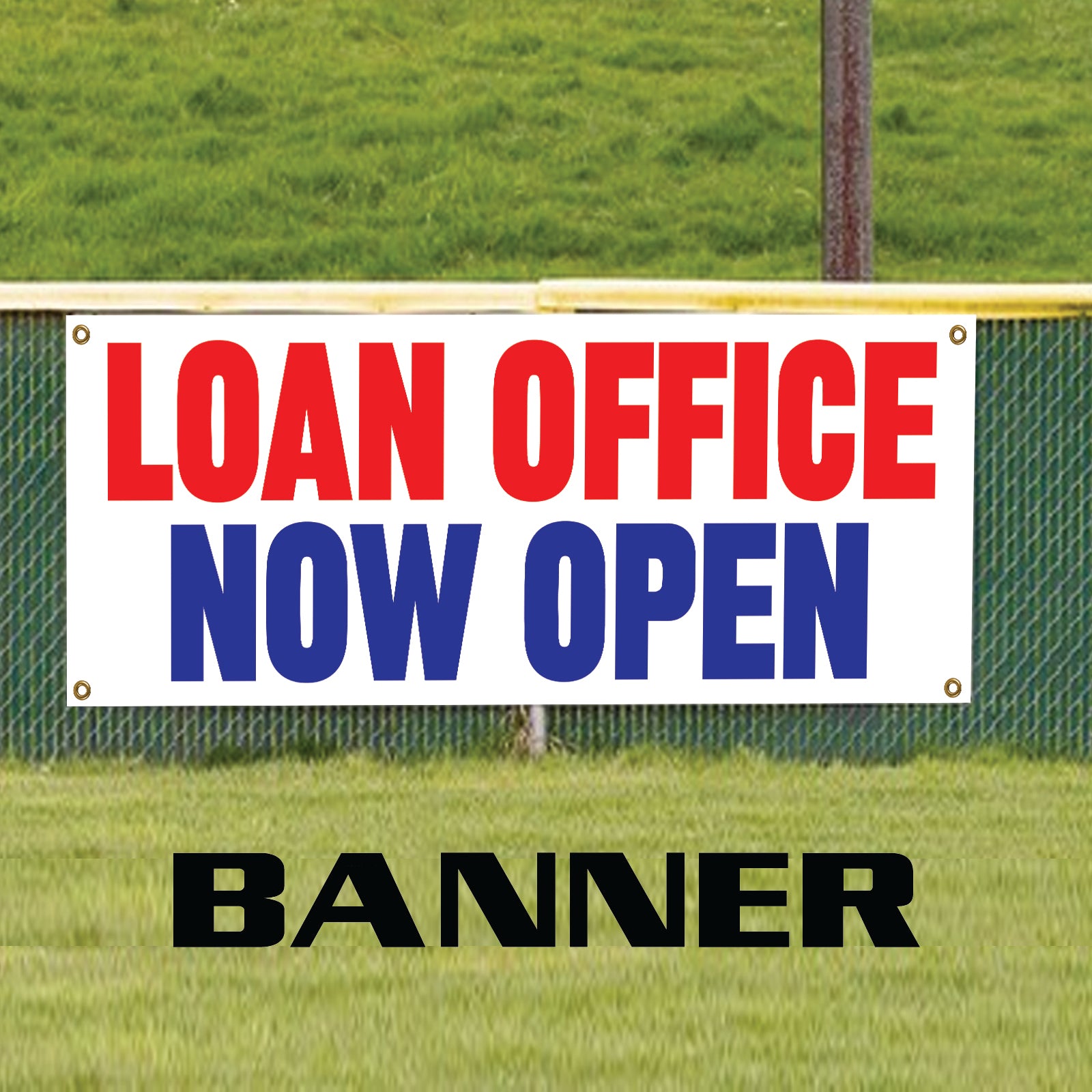 Loan office now open vinyl printed banner sign