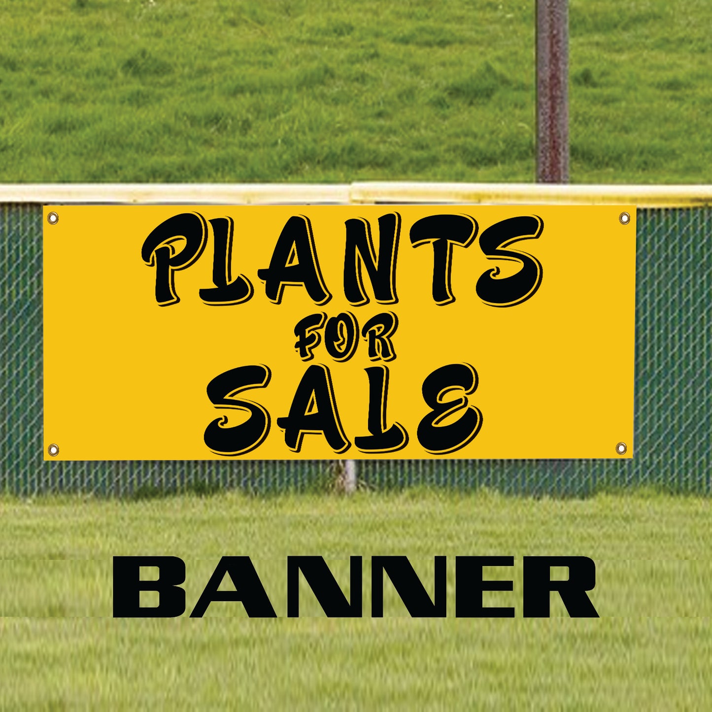 Plants for sale now open vinyl printed banner sign
