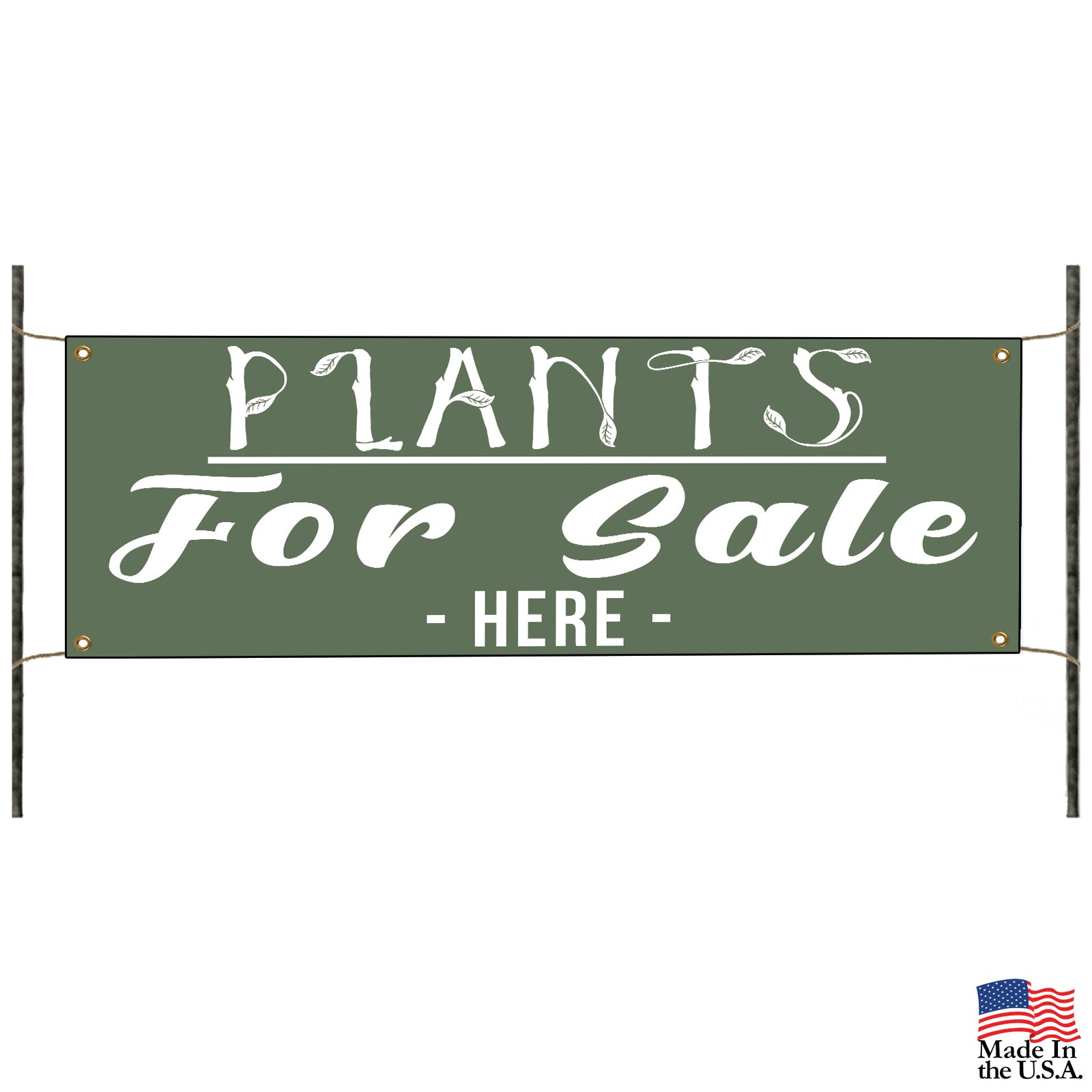 Plants for sale here vinyl printed banner sign