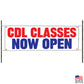 CDL classes now open vinyl printed banner sign