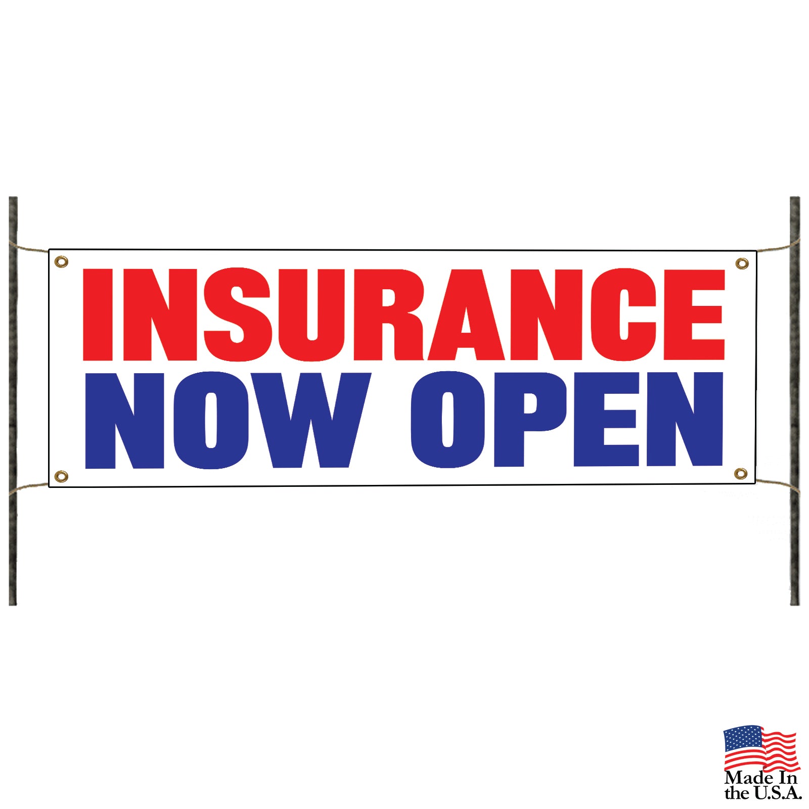 Insurance now open vinyl printed banner sign