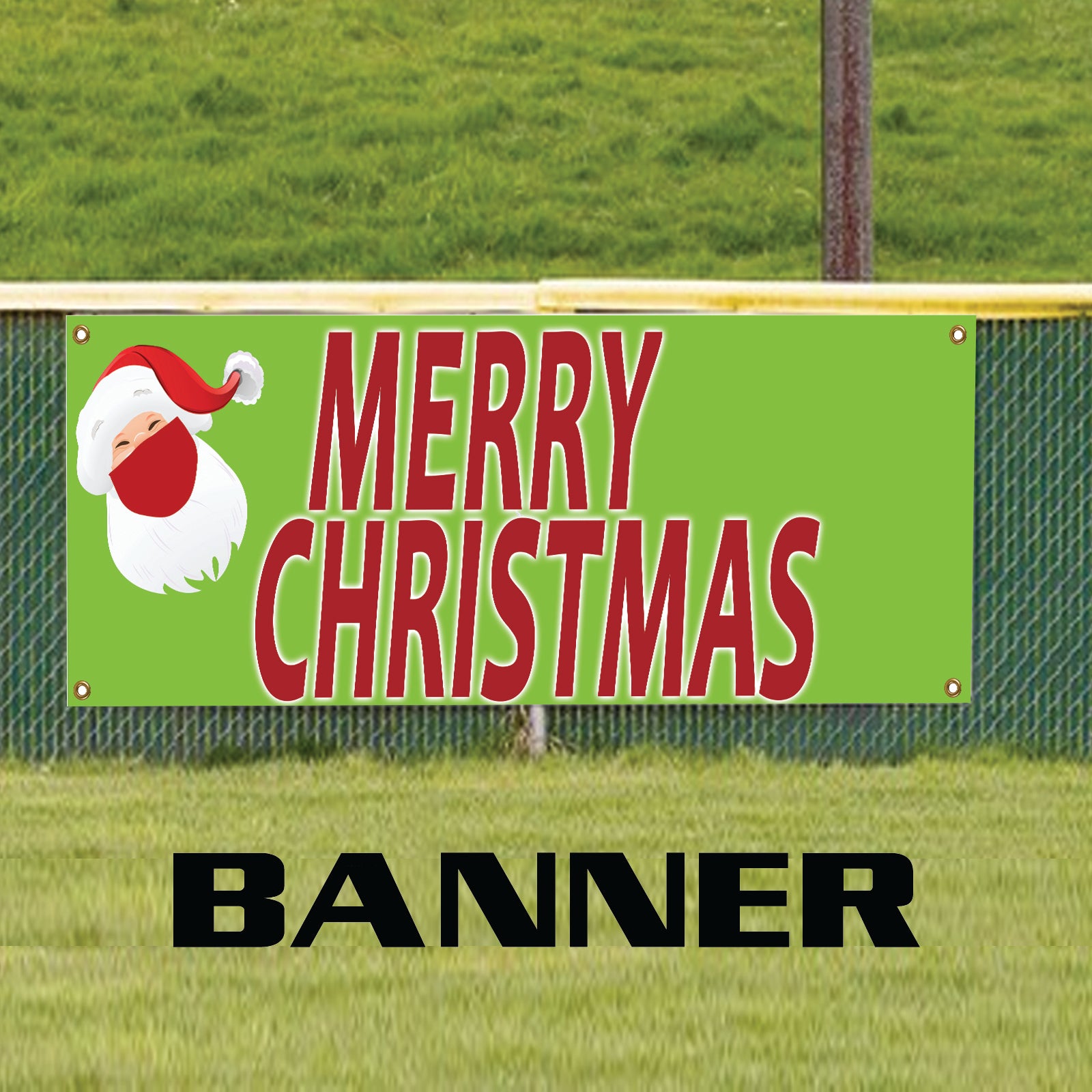Merry Christmas vinyl printed banner sign