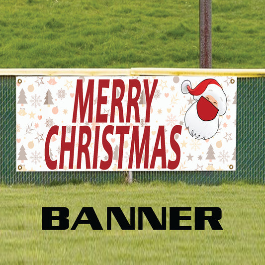 Merry Christmas vinyl printed banner sign