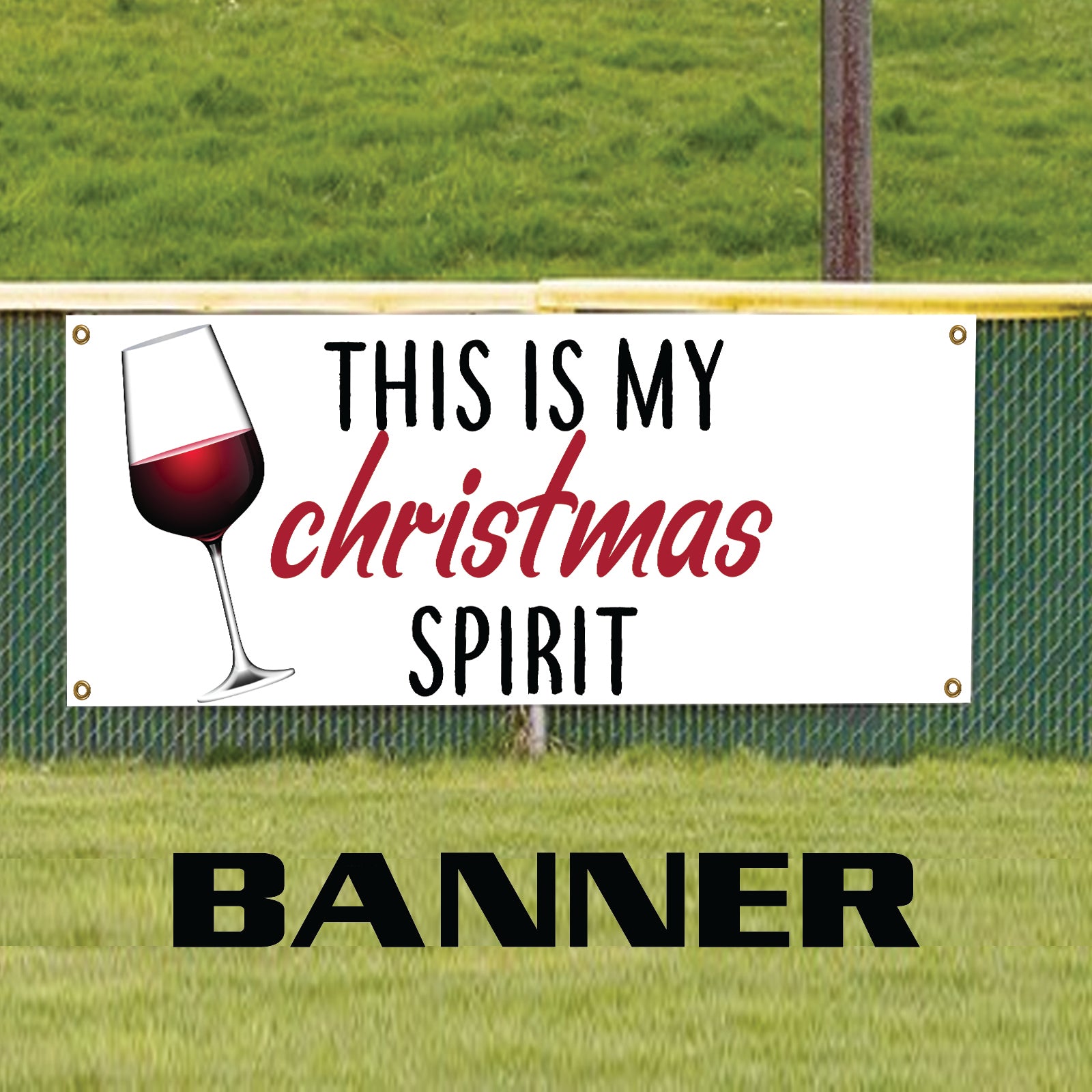 This is my christmas spirit vinyl printed banner sign