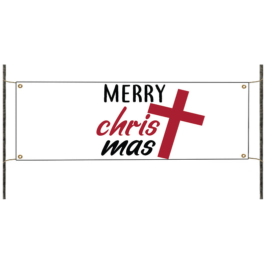 Merry Christmas vinyl printed banner sign