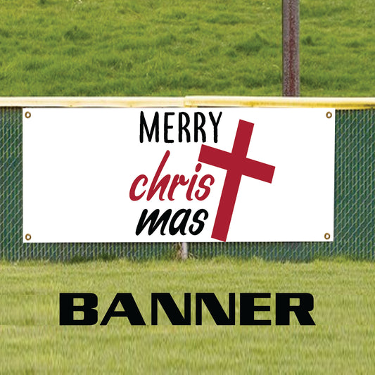 Merry Christmas vinyl printed banner sign