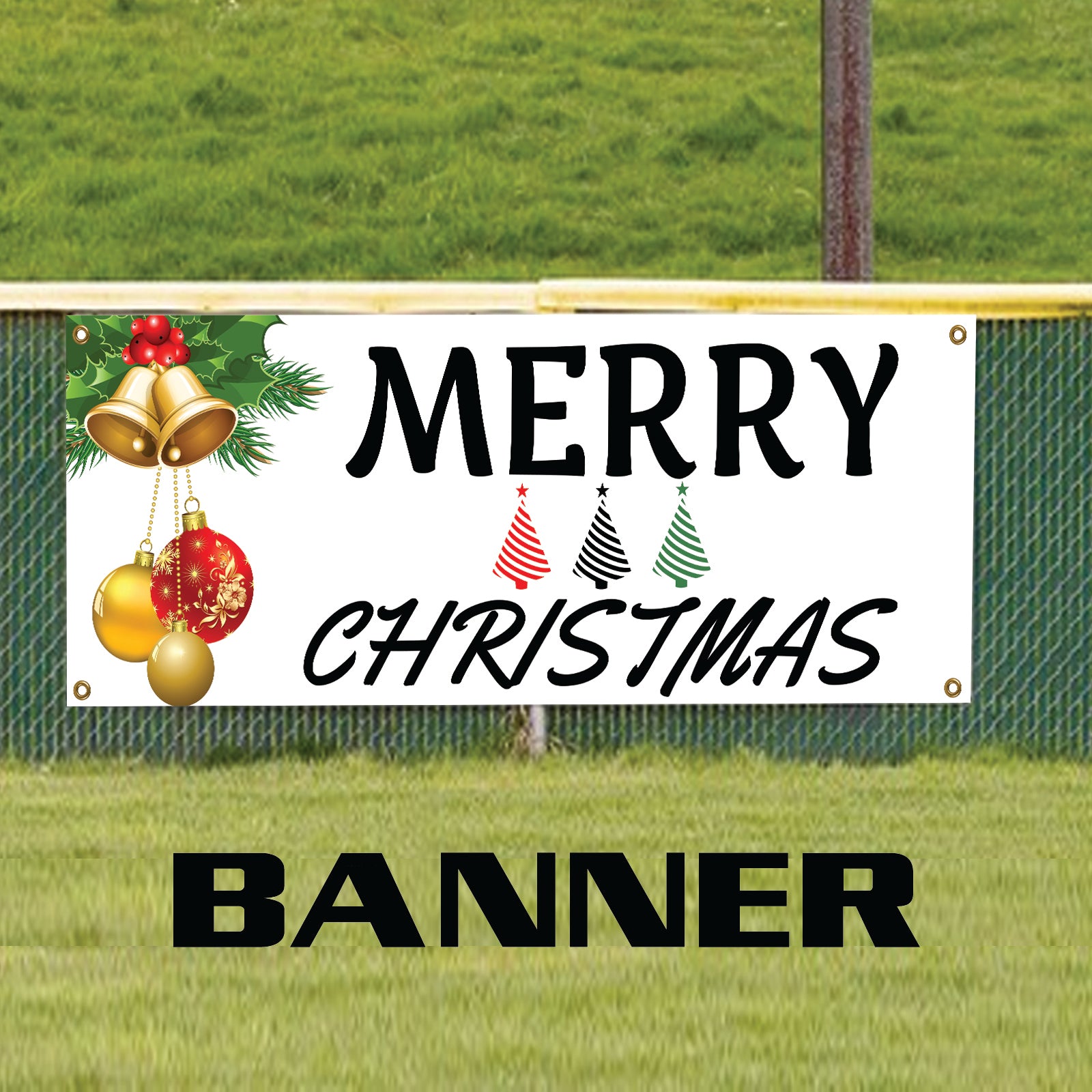 Merry Christmas vinyl printed banner sign