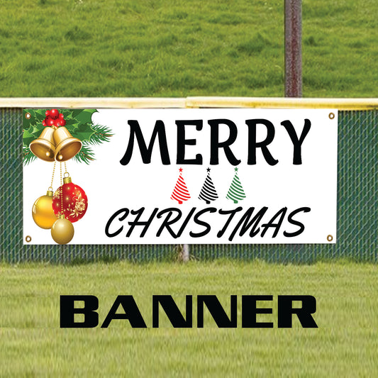Merry Christmas vinyl printed banner sign