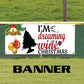 I'm dreaming of a wine christmas vinyl printed banner sign