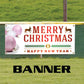 Merry Christmas & Happy new year vinyl printed banner sign