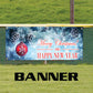 Merry Christmas & Happy new year vinyl printed banner sign