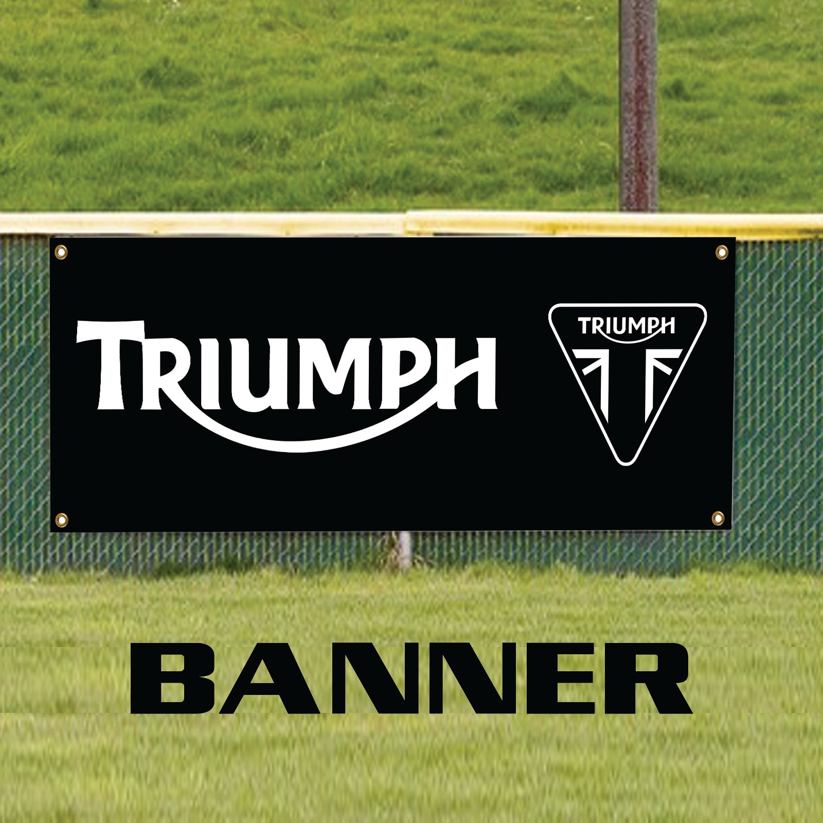 Triumph bike vinyl printed banner sign