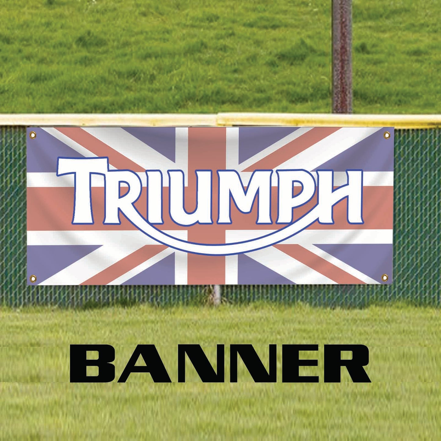 Triumph Bikes vinyl printed banner sign