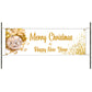 Merry Christmas & Happy new year vinyl printed banner sign