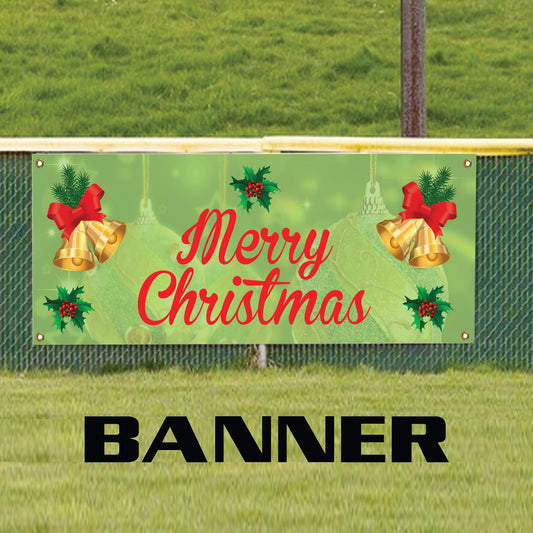Happy Merry Christmas vinyl printed banner sign