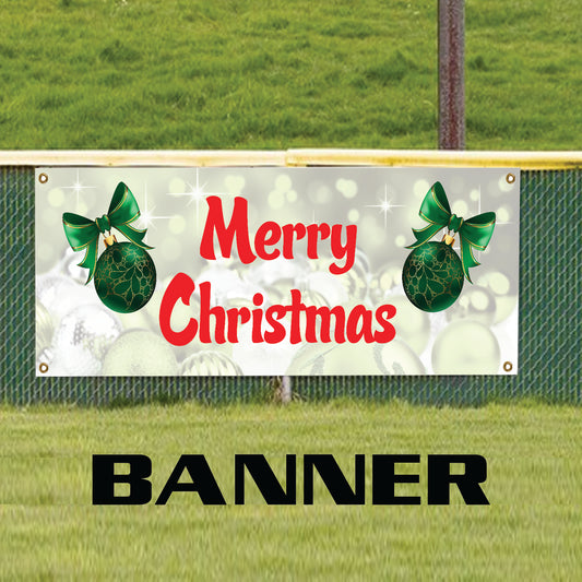 Merry Christmas vinyl printed banner sign